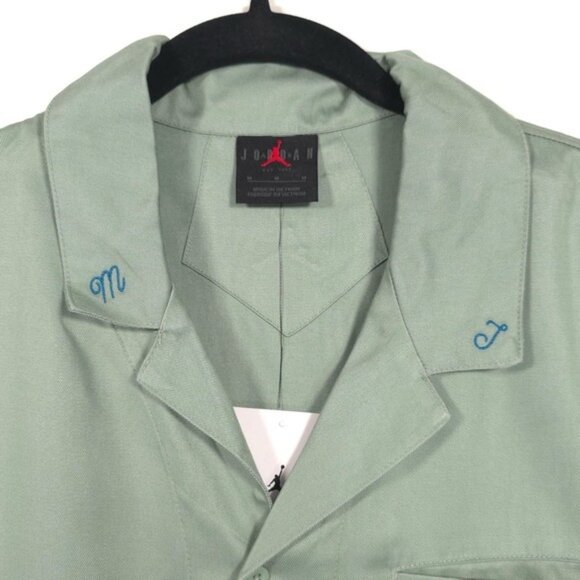 NWT JORDAN Women's Top Button Up Shirt MEDIUM Lyocell Flight Classics FN5763-304 - Picture 9 of 12